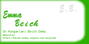 emma beich business card